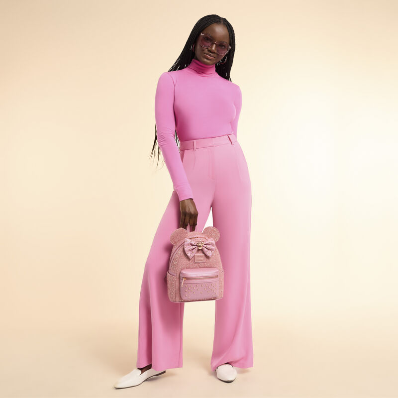 Exclusive Minnie Mouse Glitter Tweed Mini Backpack, , hi-res view 3